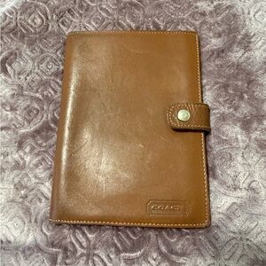 Vintage Coach Leather Planner Cover/Portfolio
